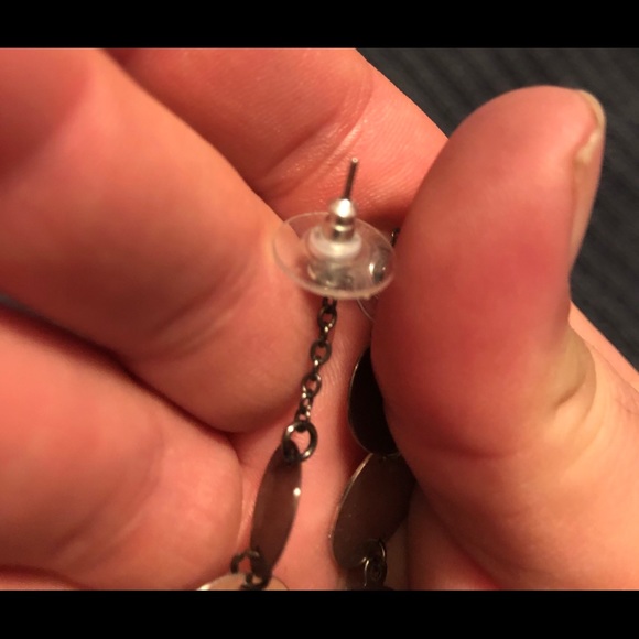 Black dot earrings - Picture 2 of 2